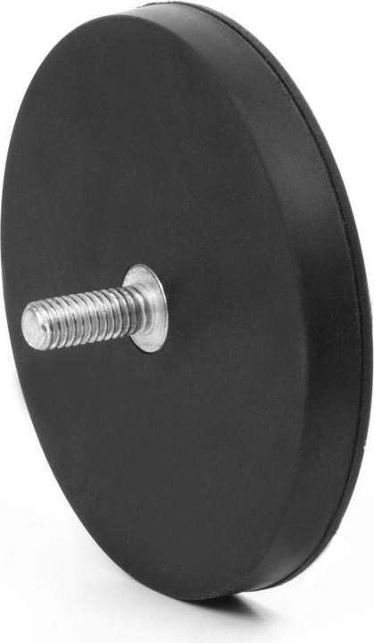 Actual product image Supermagnete Magnet system round rubber-coated with threaded stud (1x)