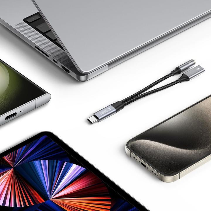 Produktbild Tech-Protect UltraBoost USB-C (male) PD 60W 6A / mini jack 3.5mm (female) - USB-C (female) cable (USB Typ C, USB Typ C, 3.5mm Buchse)