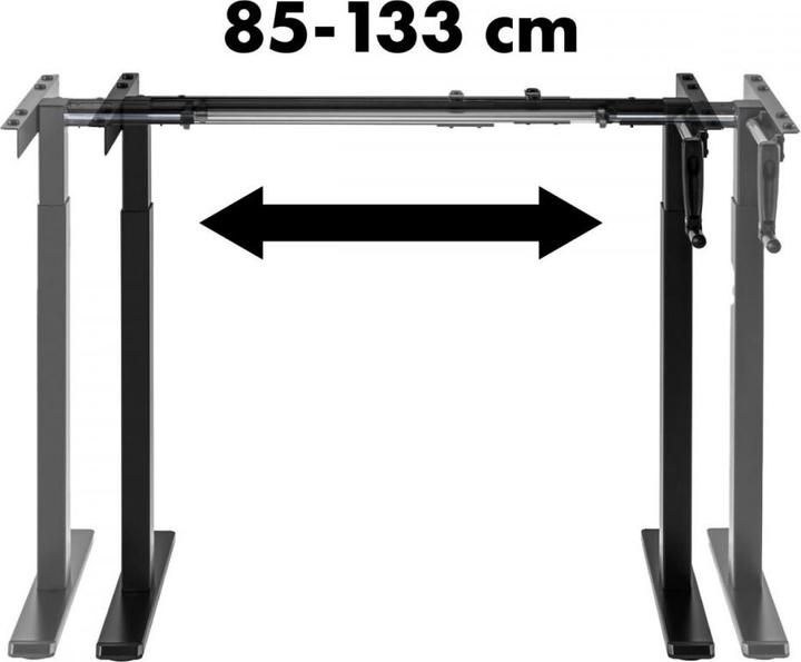 Produktbild Maclean Höhenverstellbarer Schreibtisch 60 kg schwarz, MC-790NB
