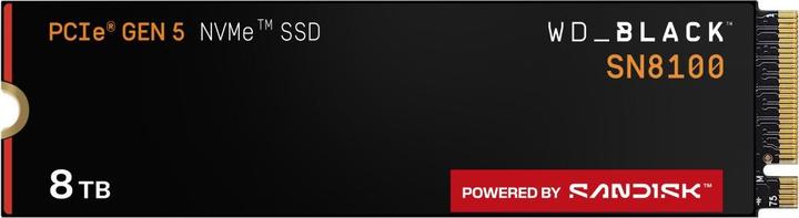 Image du produit SANDISK WD BLACK SN8100 NVMe SSD 8TB Retail (8000 Go, M.2 2280)
