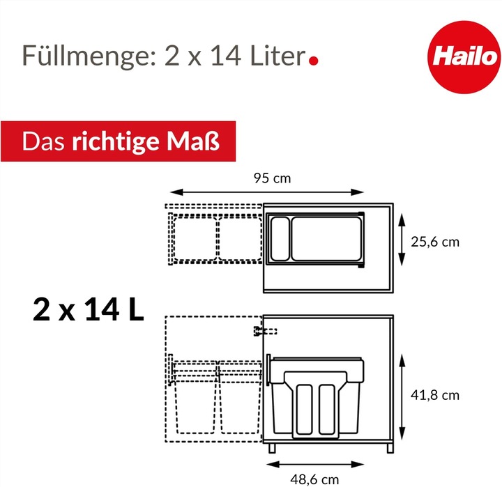 Produktbild Hailo EcoLine Design Duo L (14 l)