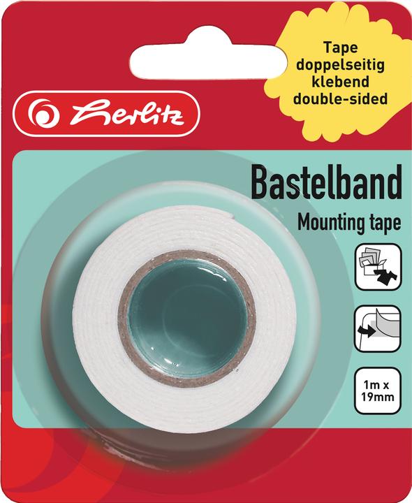 Produktbild Herlitz Bastelband, beidseitig klebend, 19 mm x 1 m (19 mm)