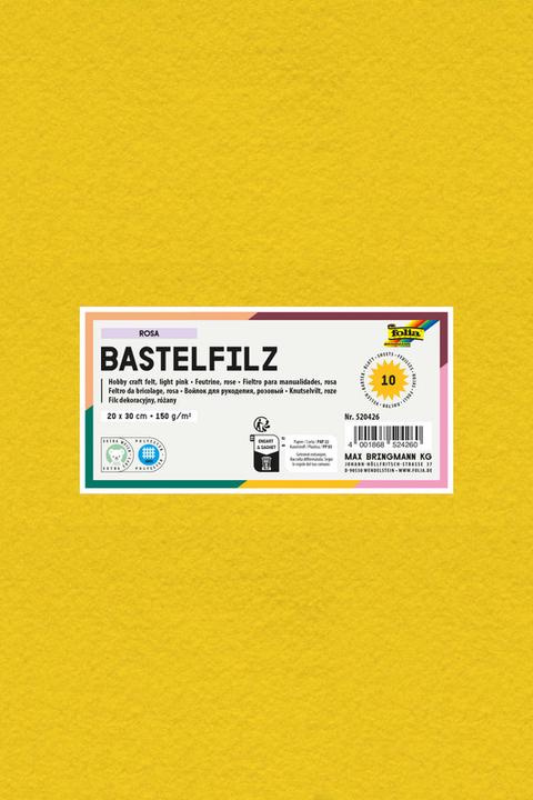Produktbild Folia Bastelfilz, (B)200 x (H)300 mm, 150 g/qm, bananengelb