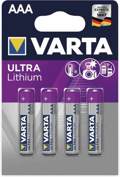 Varta ULTRA Litio (4 pz., AAA, 1100 mAh)
