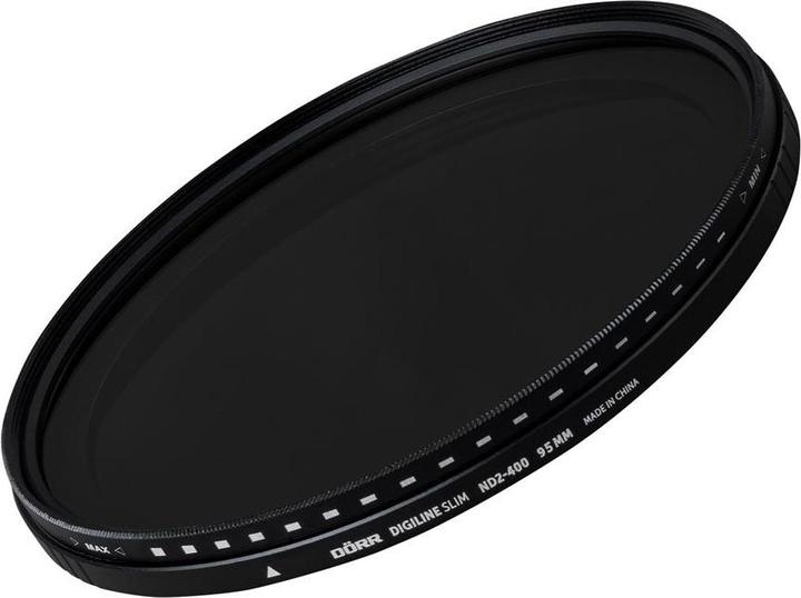 Image du produit Dörr Filtre gris Digiline Slim Variable ND2-400 - 95 mm (95 mm, Filtre gris neutre)