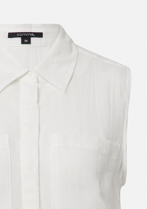 Immagine prodotto Comma Bluse Ärmellose Ramie-Bluse mit aufgesetzten Taschen (46)