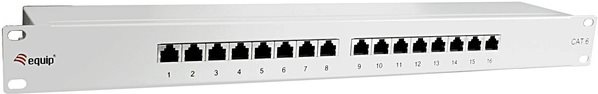 Produktbild equip 19" Patchpanel: 16 Port, 1HE, grau