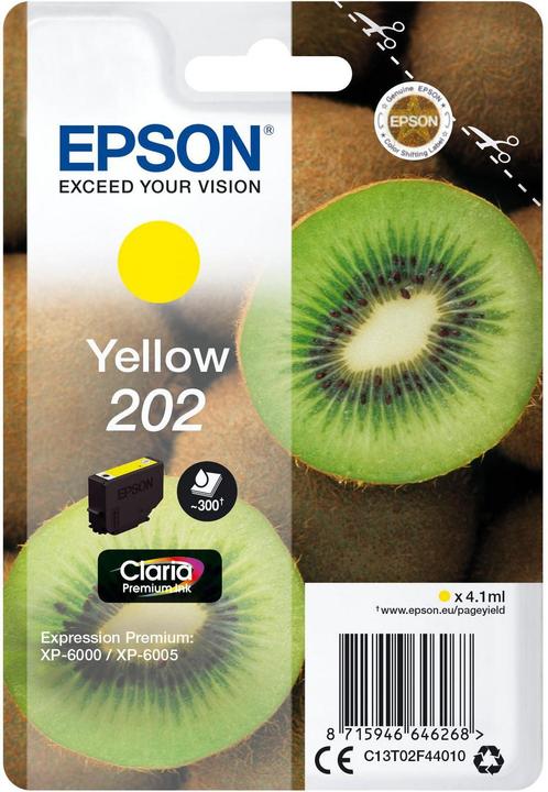 Actual product image Epson SINGLEPACK YELLOW 202 (Y)