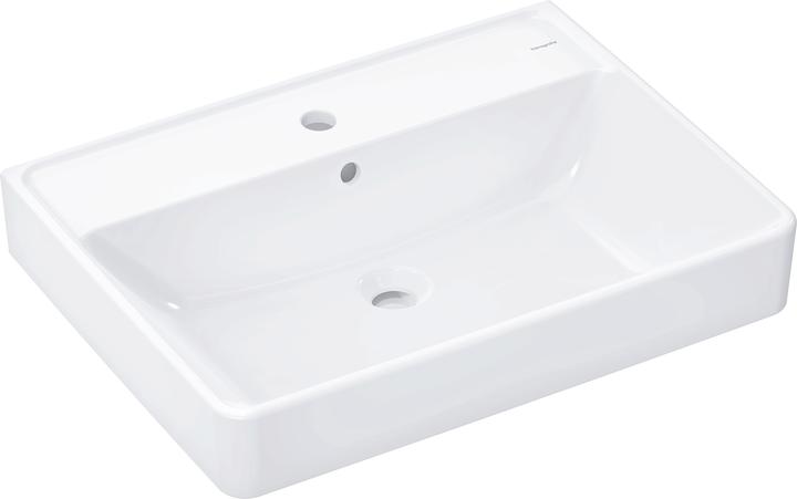 Produktbild hansgrohe Xanuia Q Waschtisch, 1 Hahnloch, mit Überlauf, 650x480mm, weiss (480 mm, 650 mm)