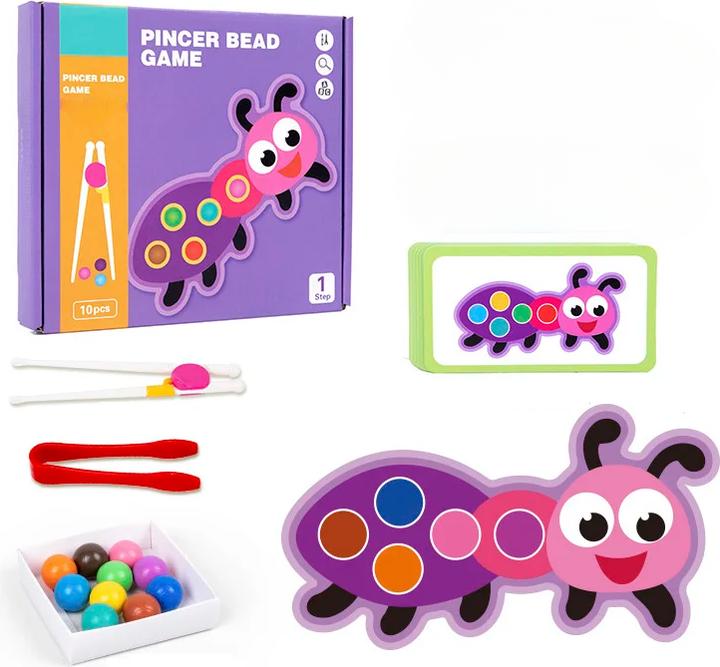 Activity Board Perline a clip classificazione dei colori abbinamento giocattolo bambini logica concentrazione