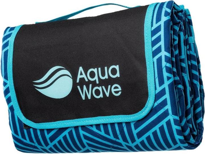 Aquawave antklodė iškylai 140x170cm ALADEEN geometrinė mėlyna