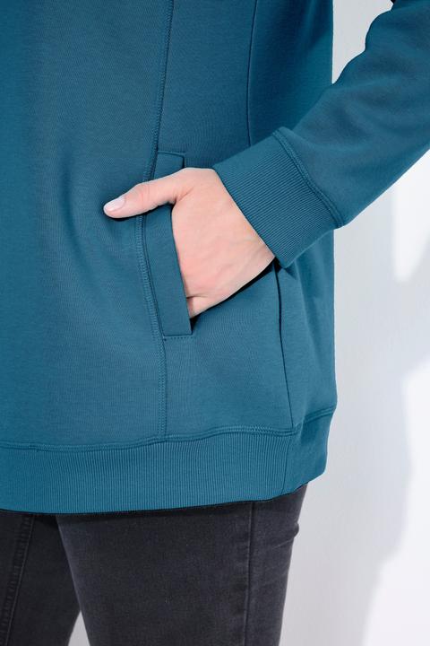 Produktbild Ulla Popken Sweatshirt, weiter Stehkragen, Taschen, Raglan-Langarm (54)
