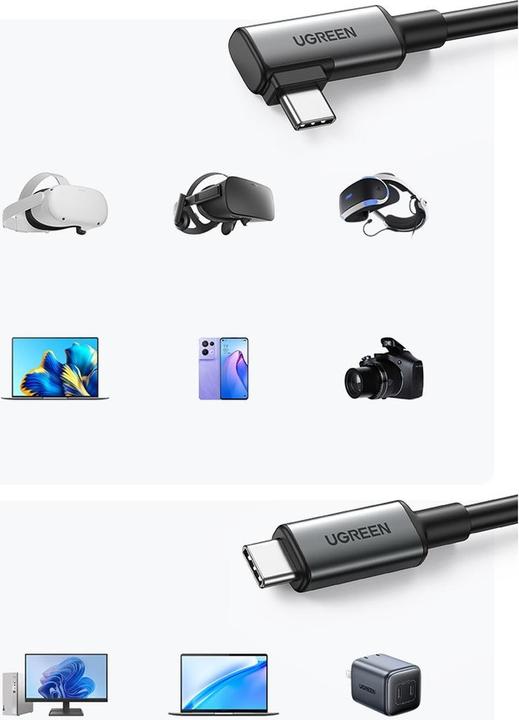Produktbild Ugreen USB C – USB C (5 m, USB 3.2 Gen 1, 60 W)