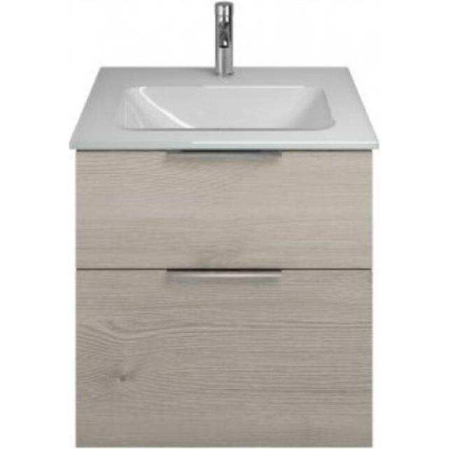 burgbad, Badmöbelset, Eqio Glas-Waschtisch inklusive Waschtischunterschrank, Breite 620 mm