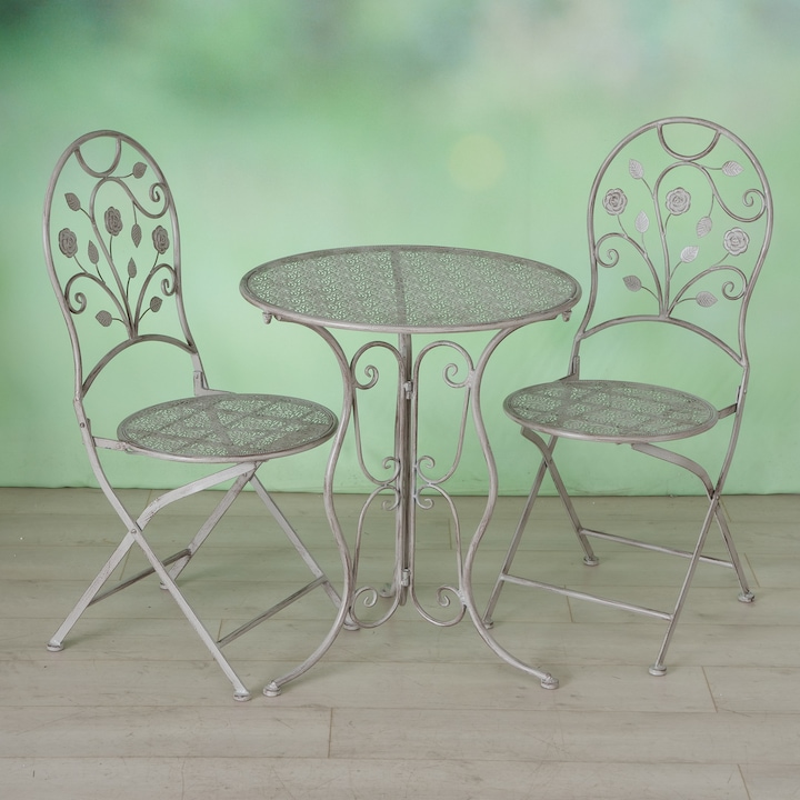 Produktbild Boltze Home Gartenset Flores Eisen, Beige (40 cm)