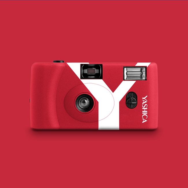 Actual product image Yashica MF-1 Snapshot Art Camera Y Edition Red with 1 Film 400/24