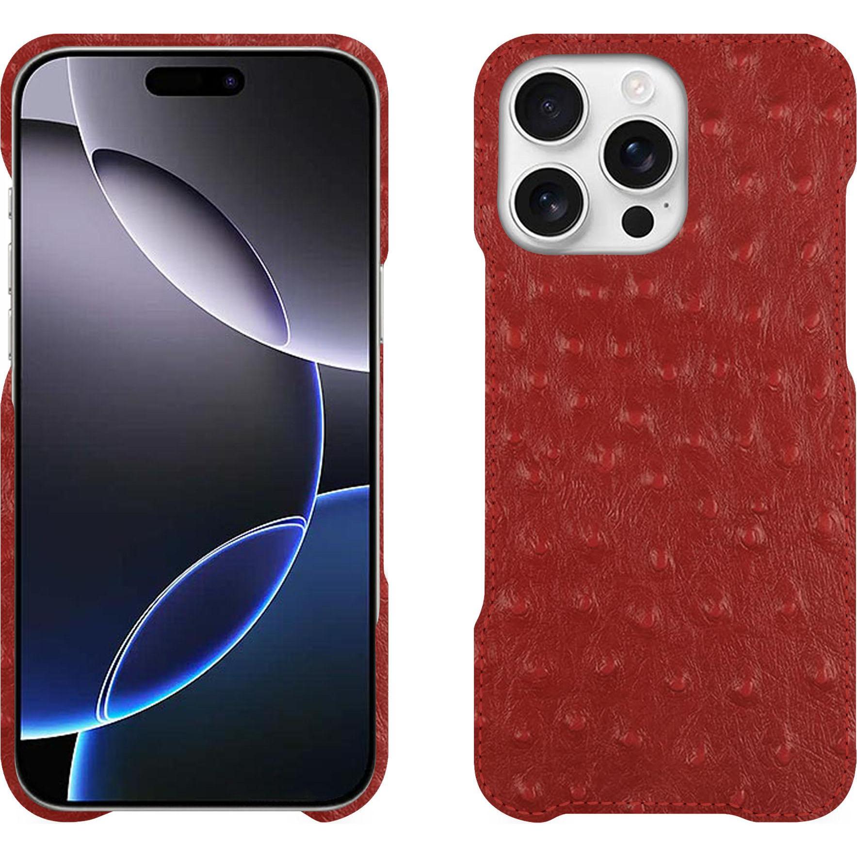 Thumbnail - Noreve Lederschutzhülle (Apple iPhone 16 Pro Max), Smartphone Hülle, Rot