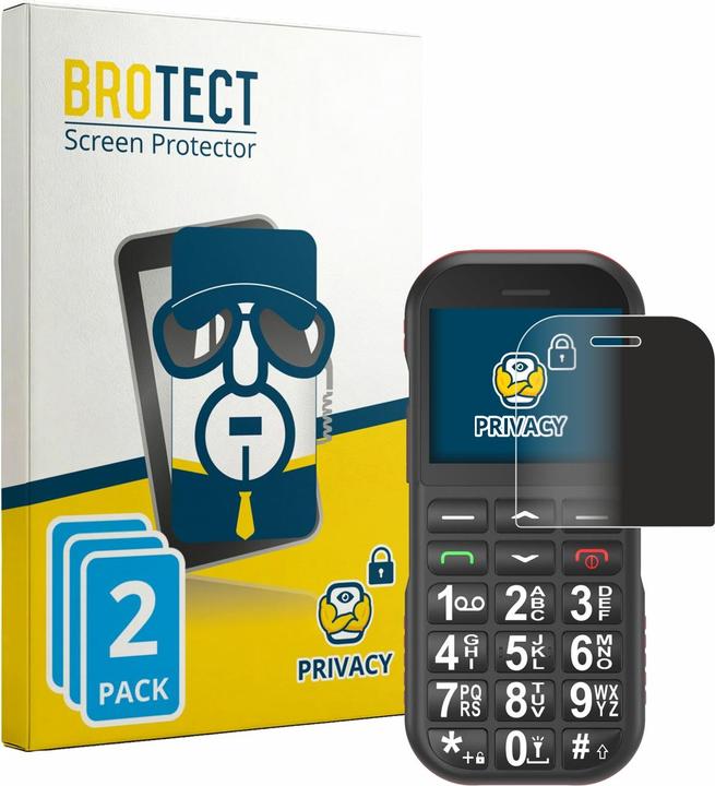 Produktbild BROTECT Sichtschutzfolie für Ufferson Seniorenhandy Anti-Spy Privacy Folie Blaulicht-Schutz
