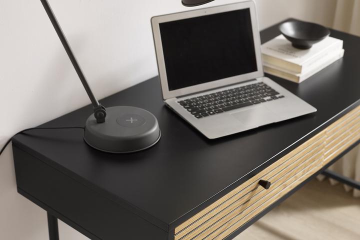 Immagine prodotto SalesFever Scrivania in vero legno impiallacciatox75 nero (120 x 50 x 75 cm)