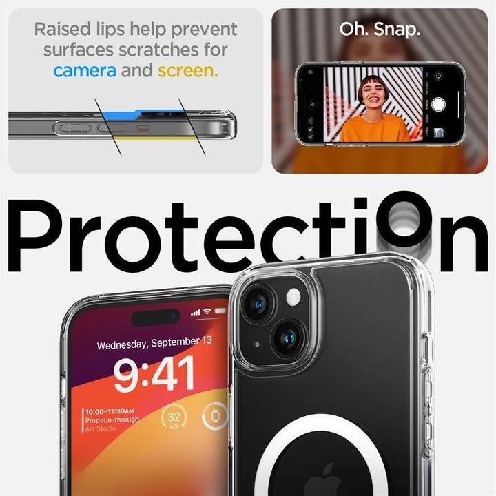 Actual product image Spigen Ultra Hybrid S MagSafe, crystal clear - iPhone 15 Plus (Apple iPhone 15 Plus)