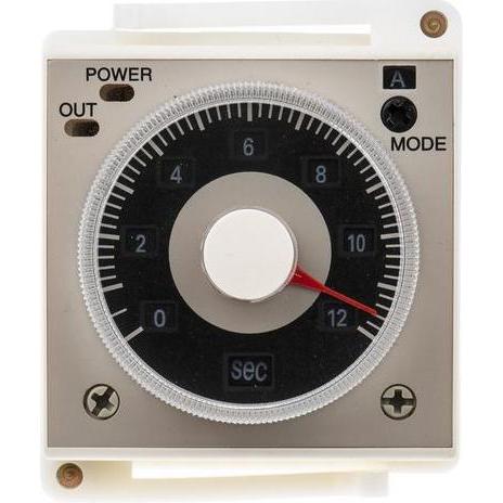 RS PRO Relè temporizzatore, montaggio sul pannello frontale, 0,1 s 300h, 100 125 V CC, 100 240 V CA, 2, Relais