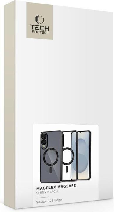 Actual product image Tech-Protect MagFlex MagSafe Case for Samsung Galaxy S25 Edge - Clear Black (Samsung Galaxy S25 Edge)