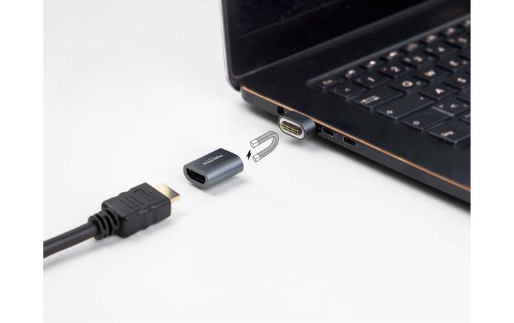 Produktbild Delock HDMI Adapter Stecker zu Buchse 8K 60 Hz magnetisch (HDMI, 3.20 cm)