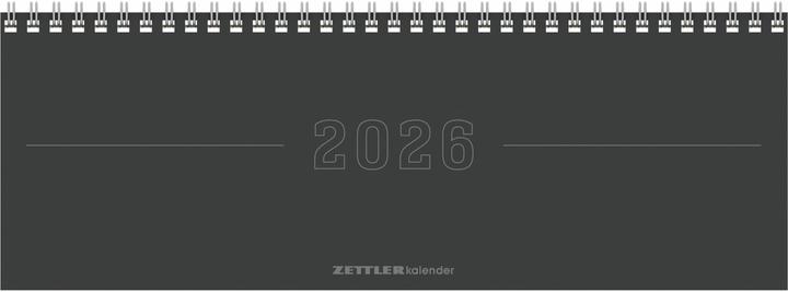 Produktbild Tisch-QuerkalenderPapyrusGrau2026-Büro-Planer29,7x10,5cm-Tisch-Kalender