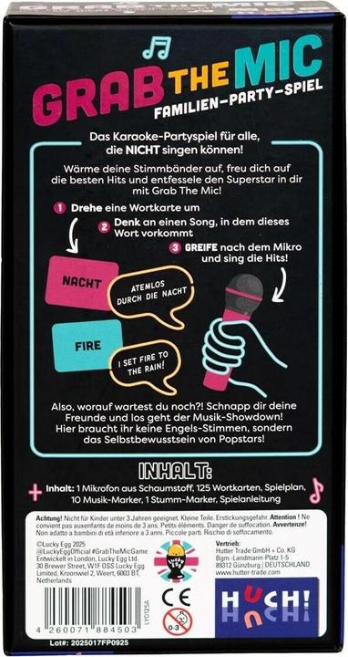 Productafbeelding Grab the Mic (d) (Duits, 2 - 8 Spelers)
