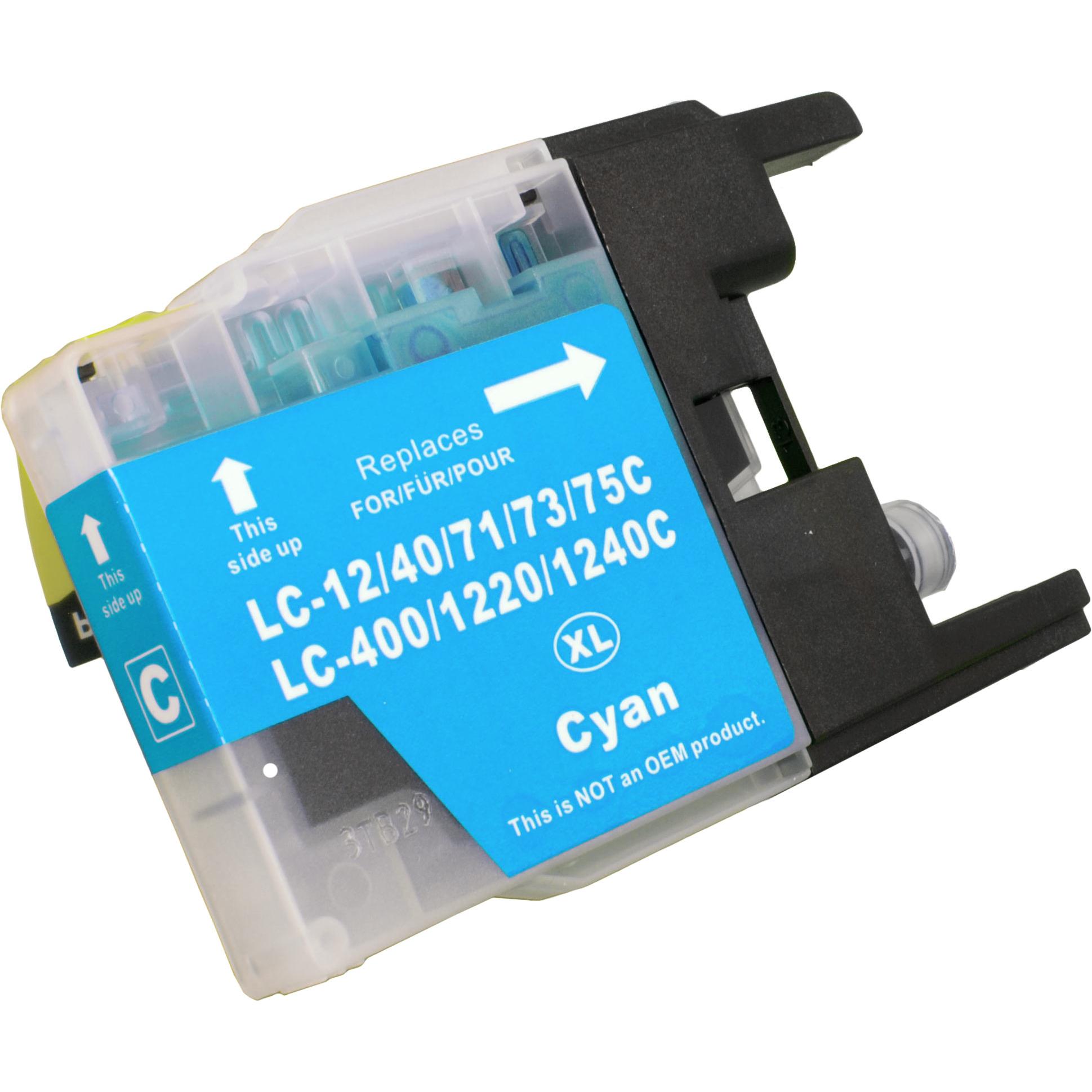 Ampertec, Druckerpatrone, Tinte kompatibel mit Brother LC-1220C cyan (C)