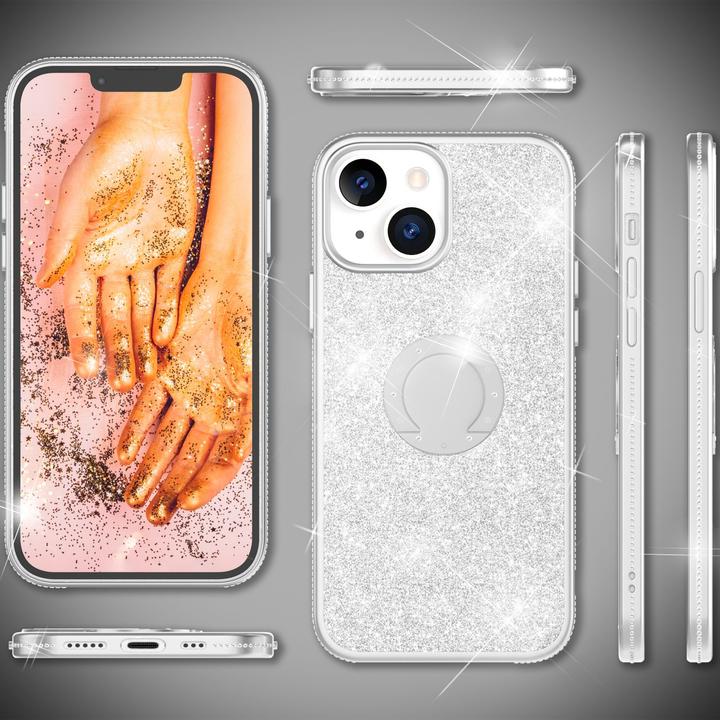 Actual product image Nalia Ring glitter silicone sleeve (Apple iPhone 13 mini)