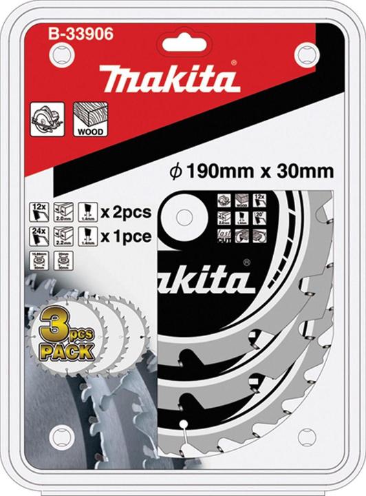 Productafbeelding Makita Cirkelzaagbladen set 3 stuks 190 m