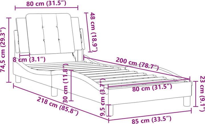 Image du produit vidaXL Bettgestell (80 x 200 cm)