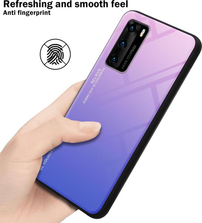 Produktbild Cadorabo TPU 2 Farben Glas Cover (Huawei P40)