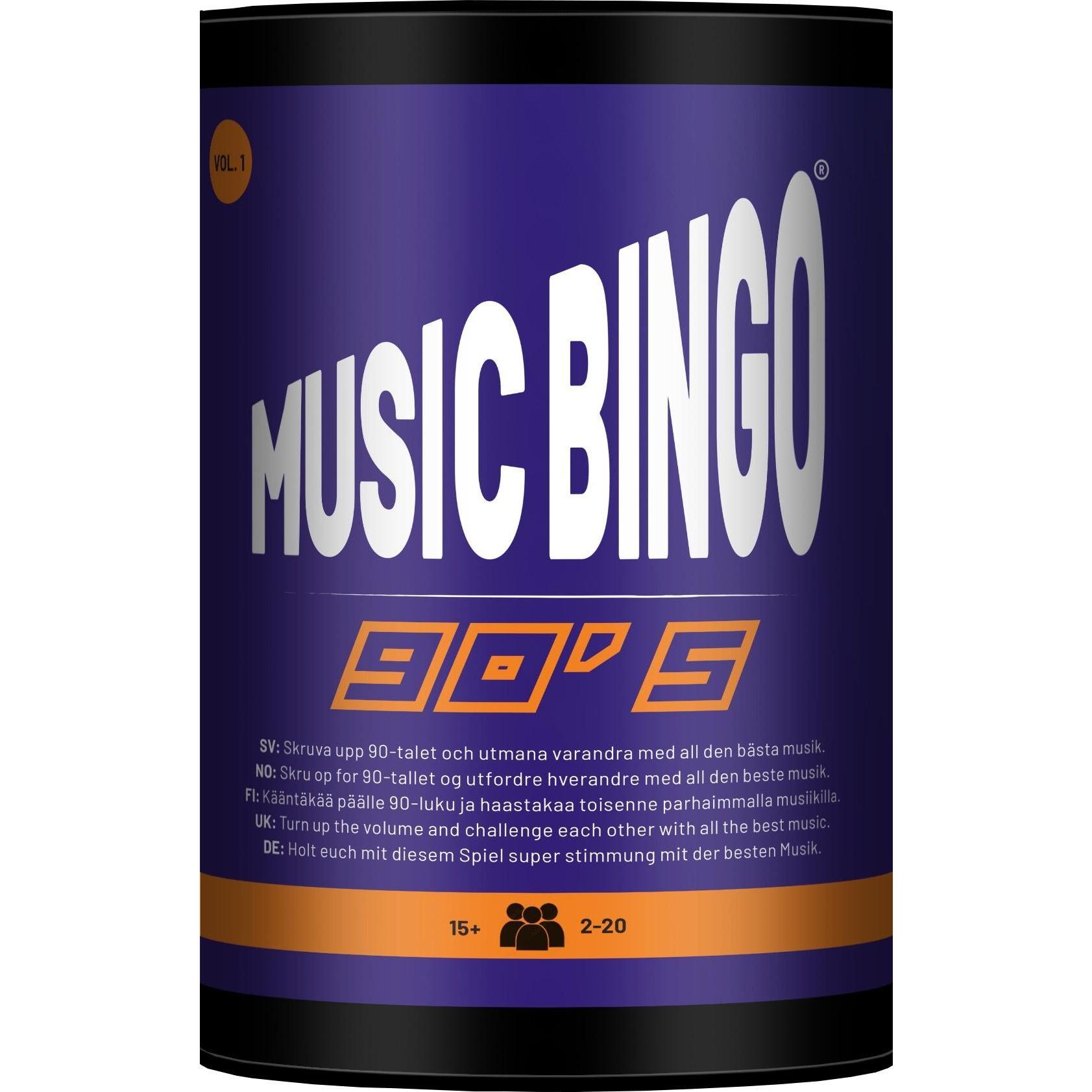 Thumbnail - SMSCS Games Aps Skru op - Music Bingo - 90s (Music Bingo 90s) (Englisch, Deutsch, Norwegisch, Finnisch, Schwedisch)