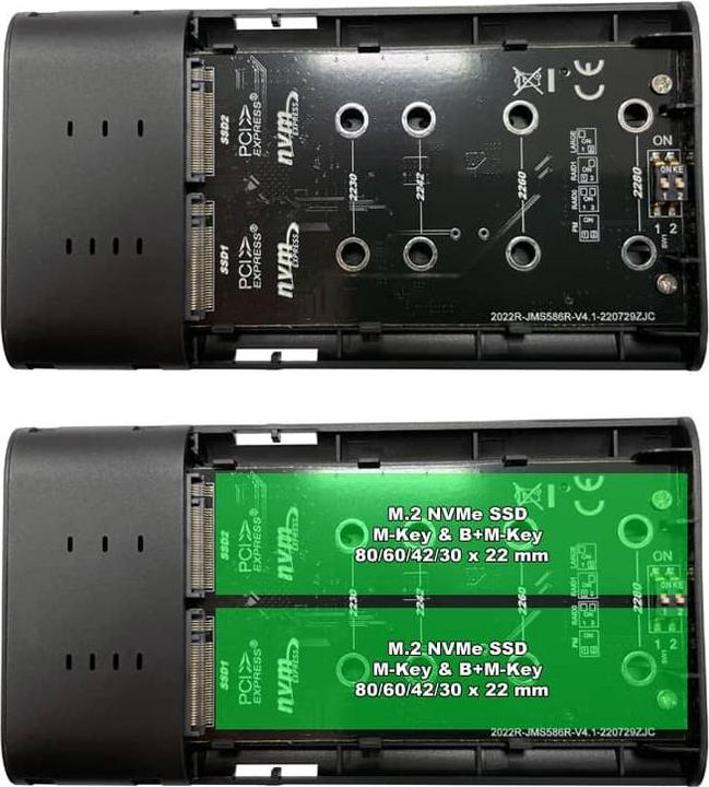 Produktbild LC-Power LC-M2-C-NVME-2X2-RAID USB-C-Gehuse fr NVMe-M.2 retail (M.2)