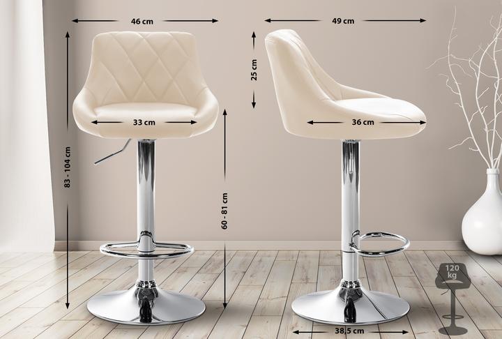 Produktbild CLP Barhocker Lazio Kunstleder, creme