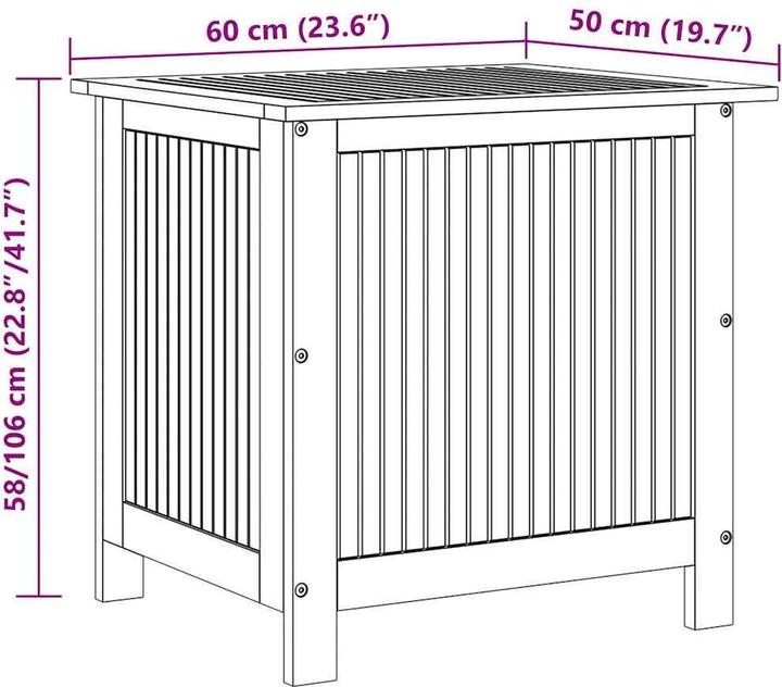 Actual product image vidaXL Garten-Aufbewahrungsbox