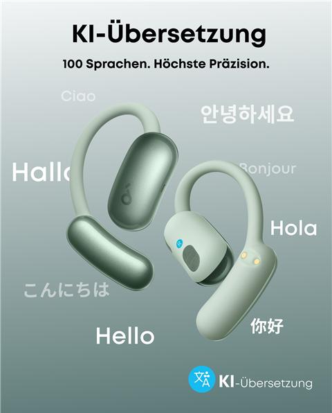 Actual product image Anker Soundcore AeroFit 2 AI green (10 h, Wireless)