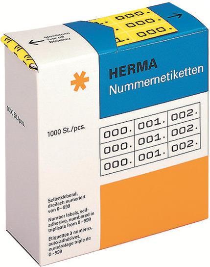 Produktbild HERMA Nummernetiketten