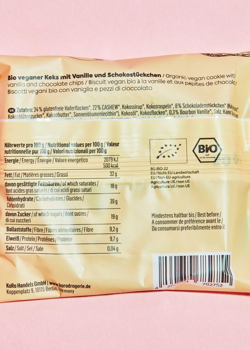 Valeurs nutritives et ingrédients KoRo 0 (12 pcs, 600 g)