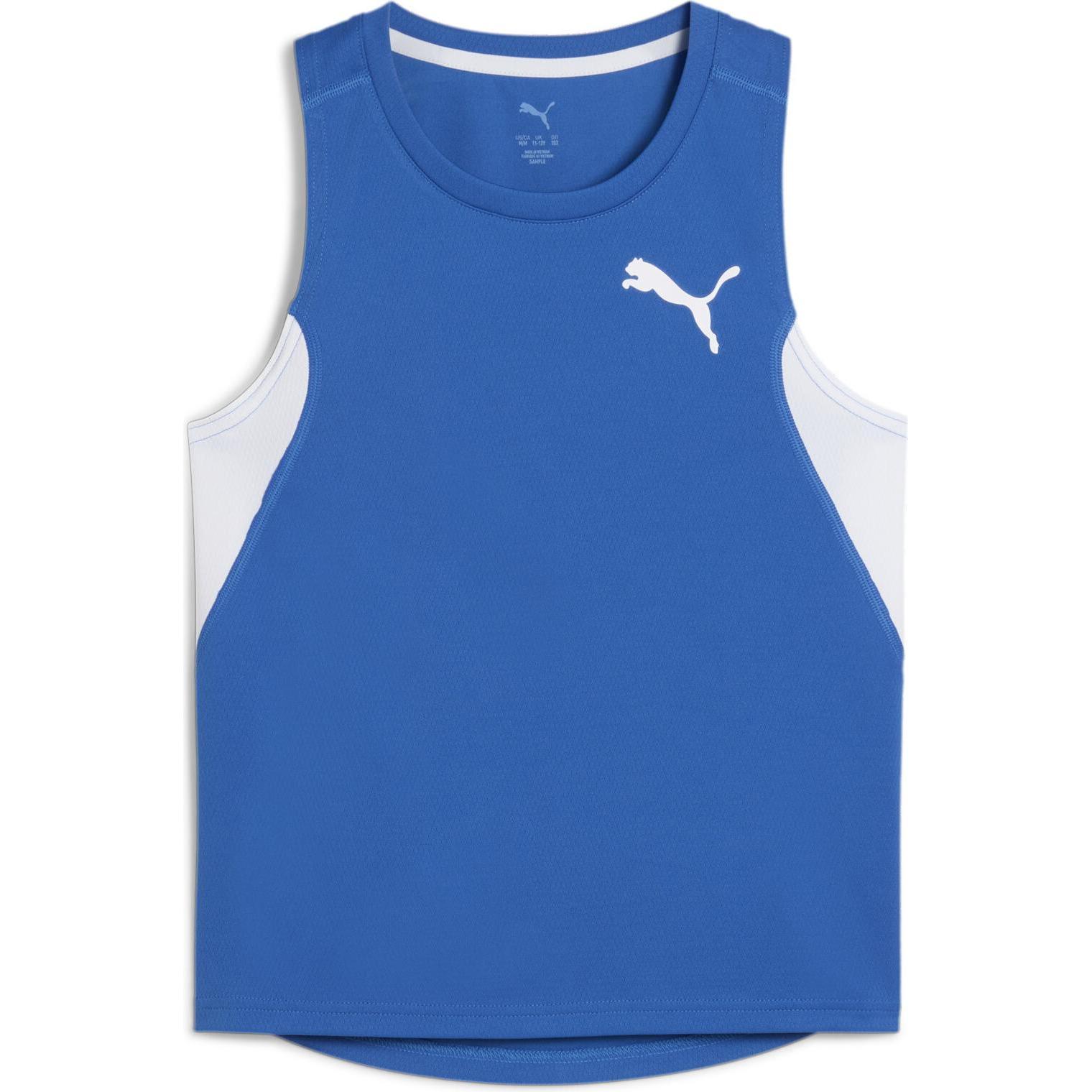 Puma, Jungen, Sportshirt, Y Cross The Line Singlet 3.0 (164), Blau, 164