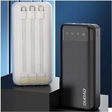 Image du produit Dudao Capacité Charger avec 3 câbles intégrés (20000 mAh, 10 W, 74 Wh)