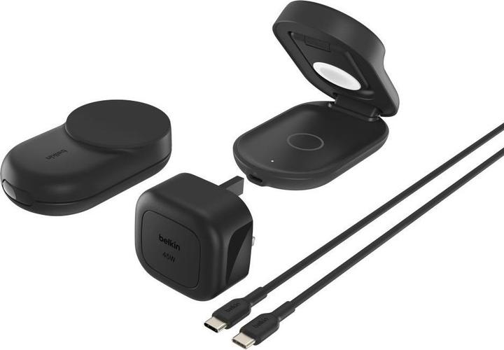 Actual product image Belkin UltraCharge 25 Watt Qi2 Magnetic 3-in-1 charging station (25 W)