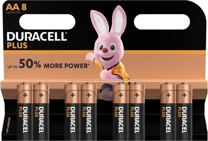 Image du produit Duracell Plus (8 pcs, AA / LR6 / LR06 / Mignon / R6 / R14505, 2700 mAh)