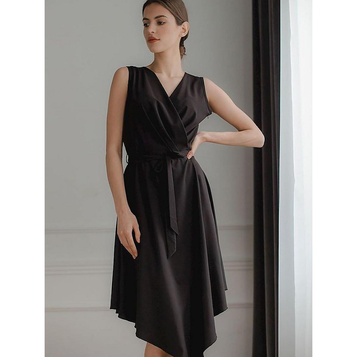 Lenitif, Damen, Kleider, Cocktailkleid, Schwarz, (L)
