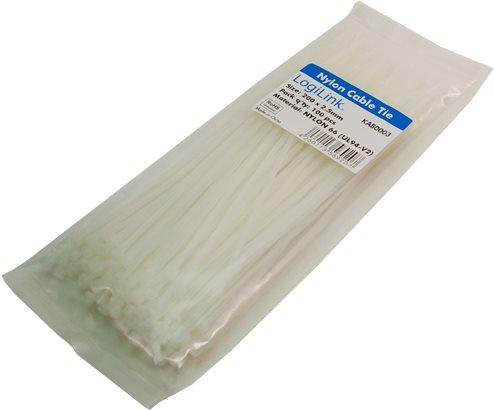 LogiLink Set di fascette per cavi (Fascette in plastica, 200 mm, 100 pz.)