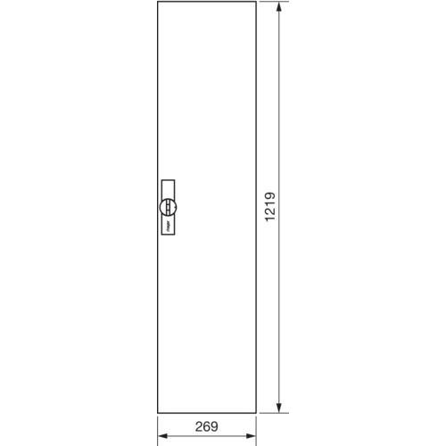 Thumbnail - Hager Tür FZ026N rechts f. Schrank H 1250xB 300m, Verteilerschrank Zubehör, Weiss