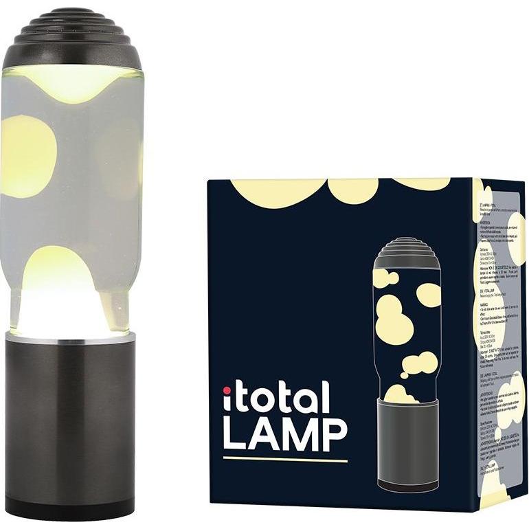 Total Juggling, Tischlampe, iTotal - Lamp ADA with Dark Grey Base, See-through Liquid and White Wax - Dark Grey, White (...