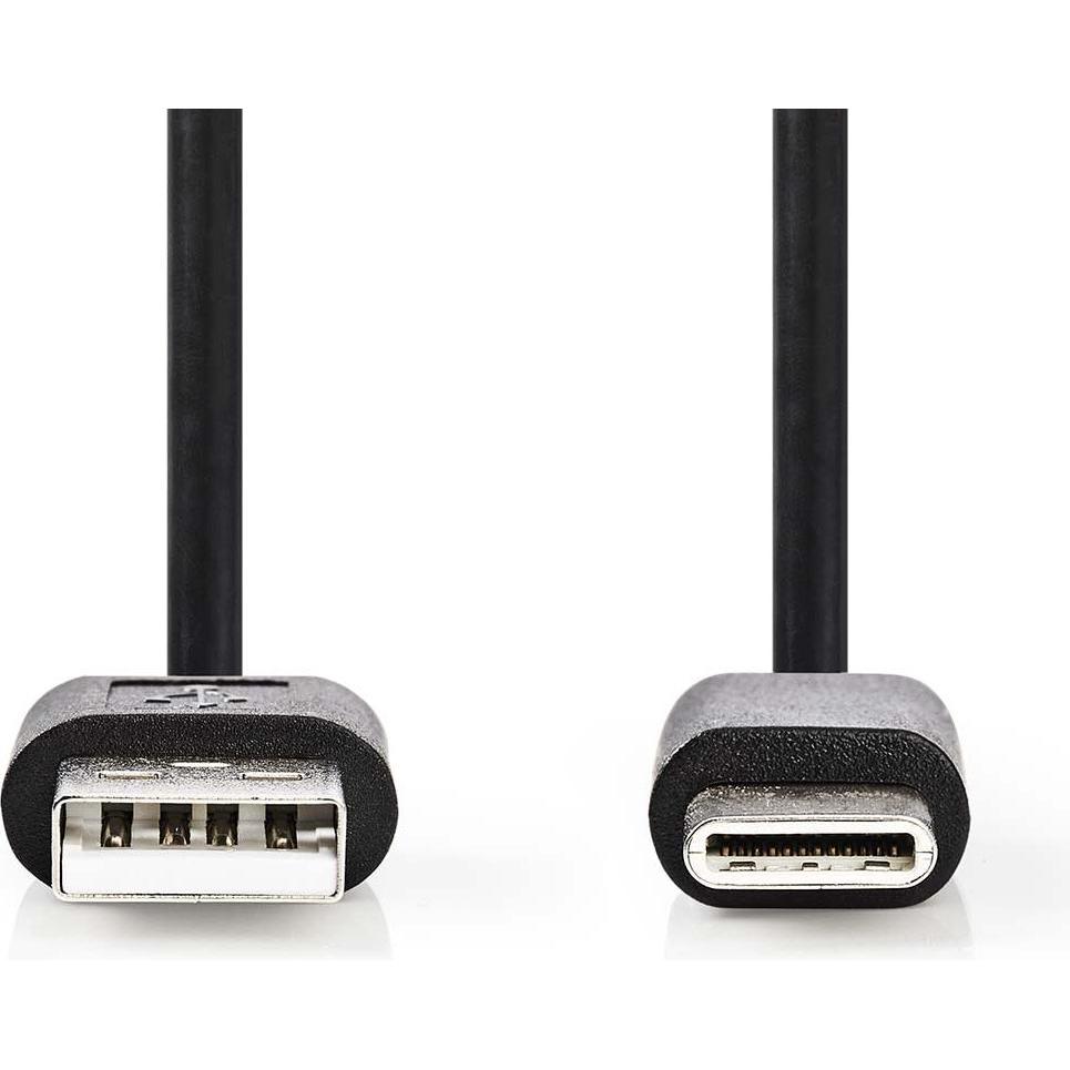 Thumbnail - Nedis USB-Kabel USB 2.0 USB-A Stecker USB-C™ Stecker 2.5 W 480 Mbps Vernickelt 2.00 m (2 m, USB 2.0), USB Kabel